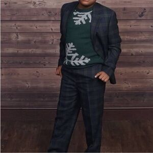 Brooks Brothers Dark Plaid Blazer and Pants Set worn once . Boys